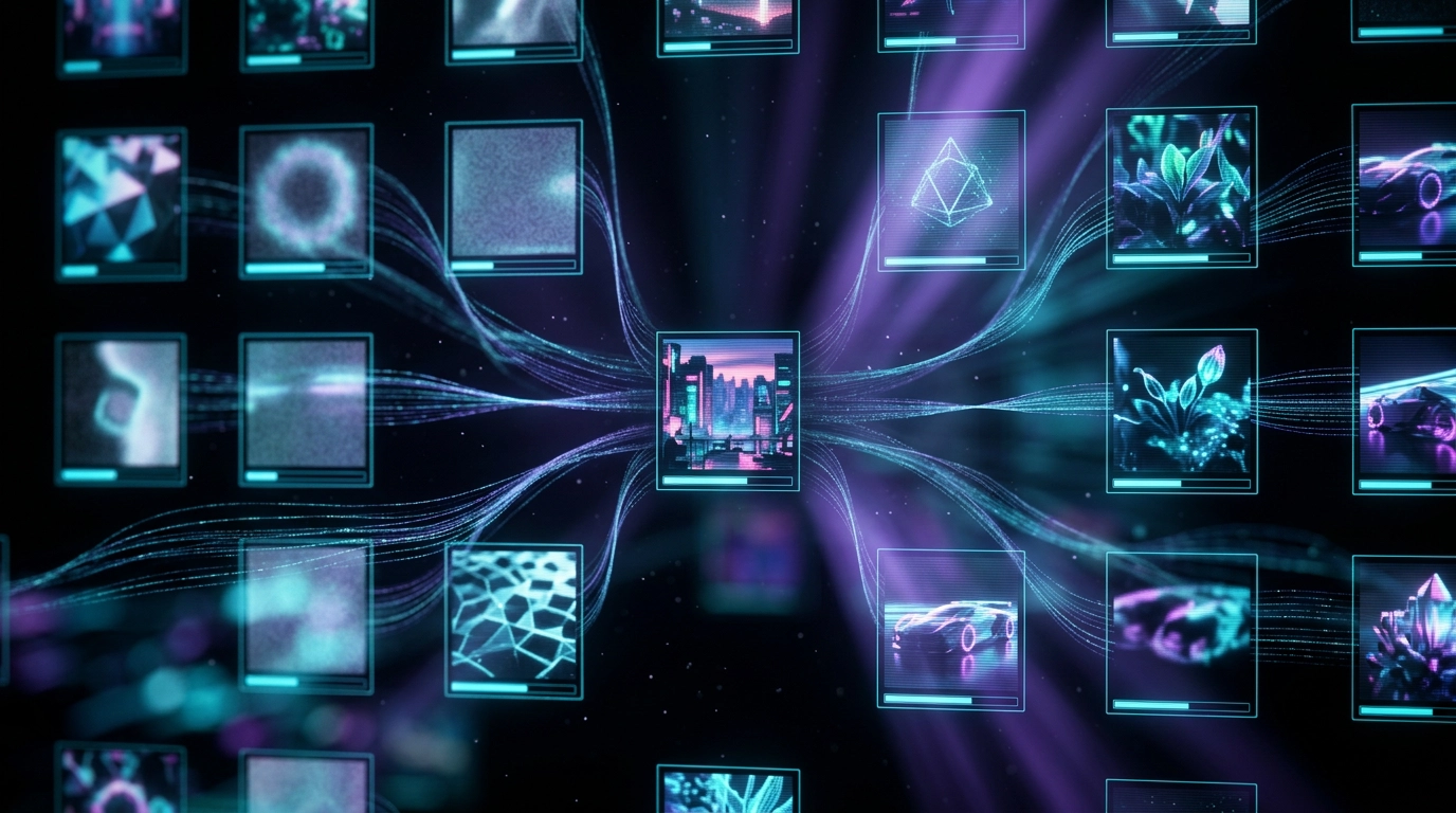Hundreds of image tiles rendering