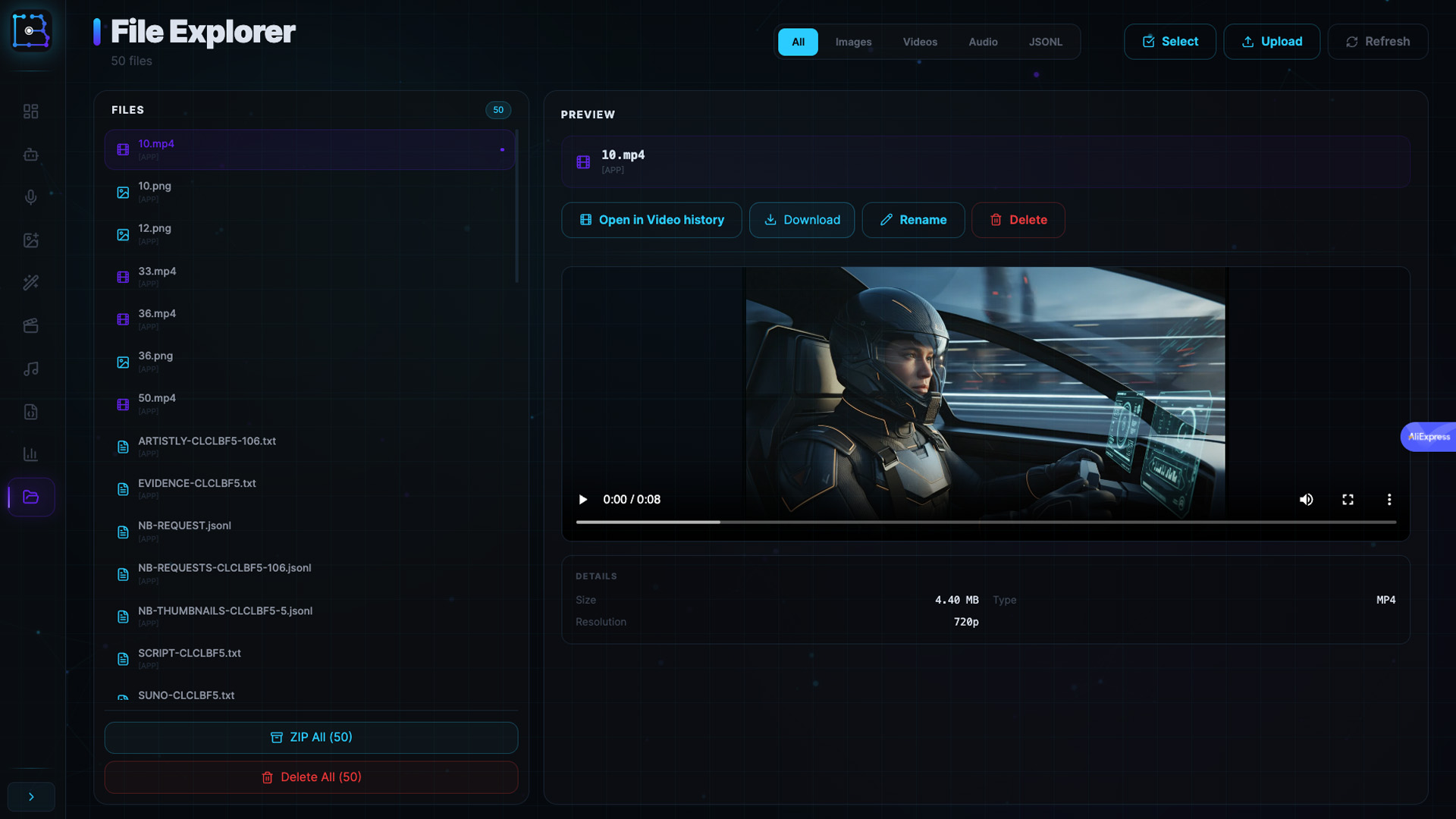 Centabatch File Explorer — video